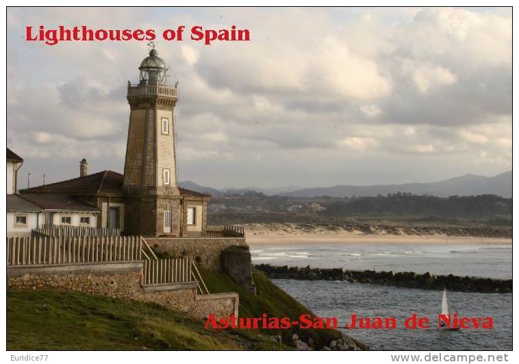 Lighouses Of Spain - Asturias/San Juan De Nieva Postcard Collector - Faros