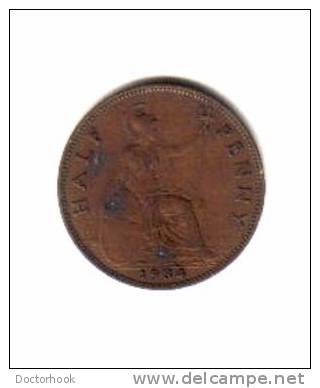 GREAT BRITAIN    1/2  PENNY   1934  (KM# 837) - C. 1/2 Penny