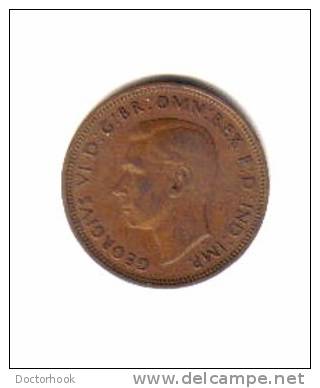 GREAT BRITAIN    1/2  PENNY   1938  (KM# 844) - C. 1/2 Penny