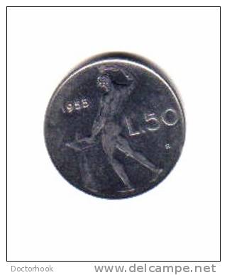 ITALY    50  LIRE   1955  (KM# 95) - 50 Lire