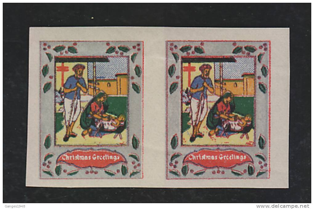 India  1948 - 49 IIMPERF...PROOF...PAIR...  TB DONATION CINDRELLA STAMP # 43331 Indien  Inde - Wohlfahrtsmarken