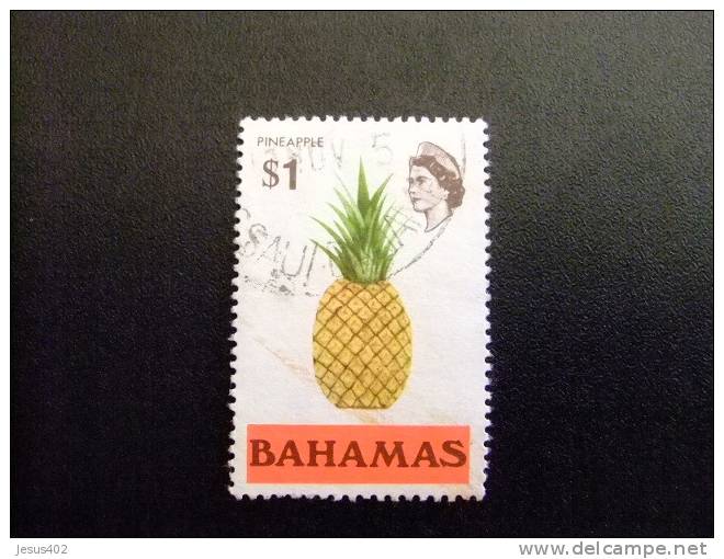 BAHAMAS 1971 PIÑA ANANAS 317º  FILIGRANA CA MULTIPLE COUCHE - 1963-1973 Autonomie Interne