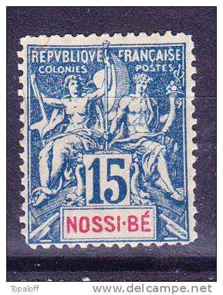 NOSSI-BE    N°32  Oblitéré  Pliure En Diagonale - Used Stamps