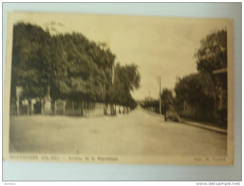 CHARENTE MARITIME MONTENDRE AVENUE DE LA  REPUPLIQUE VOYAGEE 1940 - Montendre