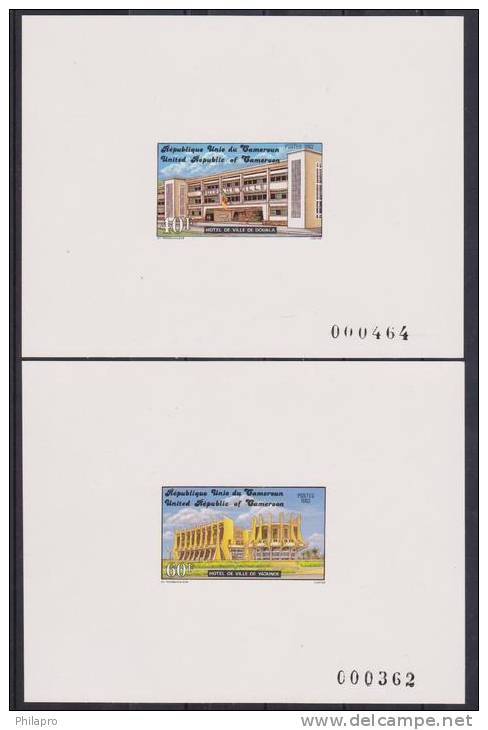 CAMEROUN  EPREUVE/  PROOF  ARCHITECTURE  HOTEL DE VILLE   YVERT N°688/9   Réf 2031 - Easter