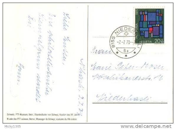 Schweiz / Switzerland - Postkarte Echt Gelaufen / Postcard Used ( O724) - Briefe U. Dokumente