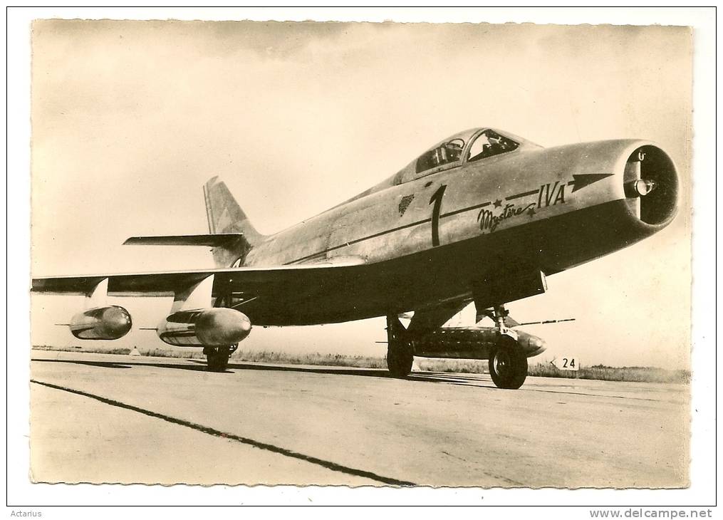 Carte Postale  AVION D'Interception PLANE DASSAULT " MYSTERE IV A "  Edition Superluxe - Photo Véritable - 1946-....: Moderne