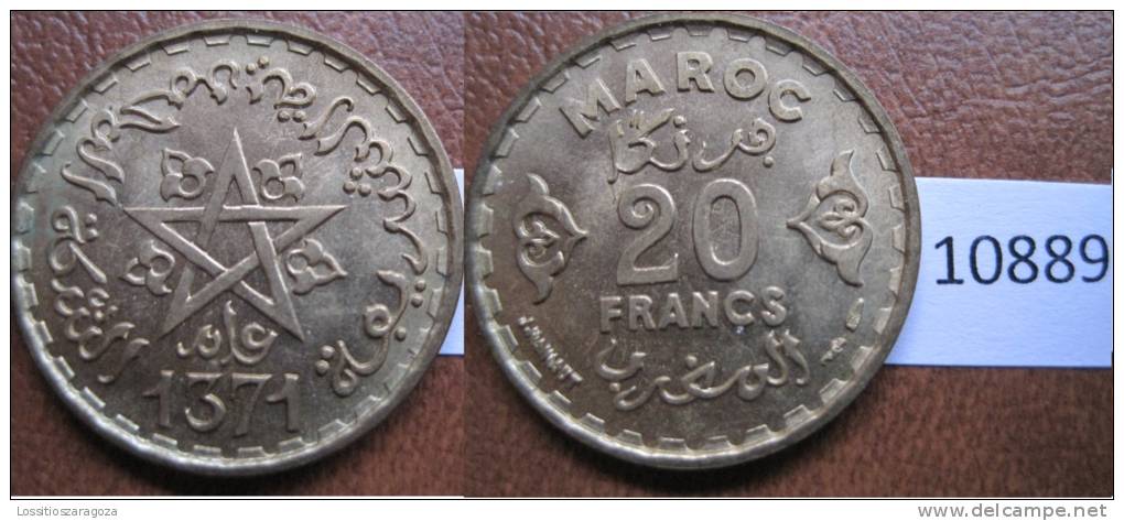 Marruecos 20 Francos 1371 / 1952 DC - Otros – Africa