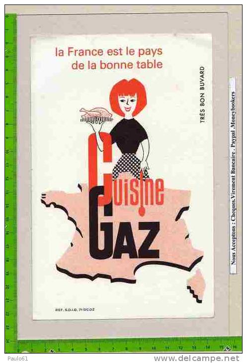 BUVARD : Je Cuisine Au Gaz - Electricité & Gaz