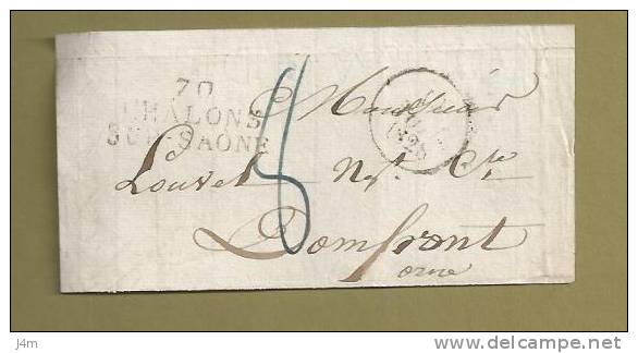 PRECURSEUR XIXe ..Fragment De Lettre 10 Juin 1828 ...70 CHALONS SUR SAONE - 1801-1848: Précurseurs XIX