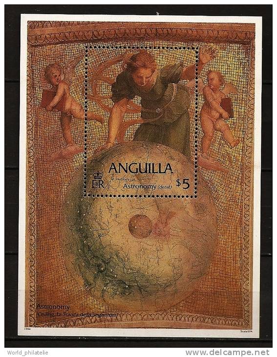 Anguilla 1990 N° BF 55 ** Pâques, Peintures, Raphaël, Vatican, L´Astronomie, Livres, Anges - Anguilla (1968-...)
