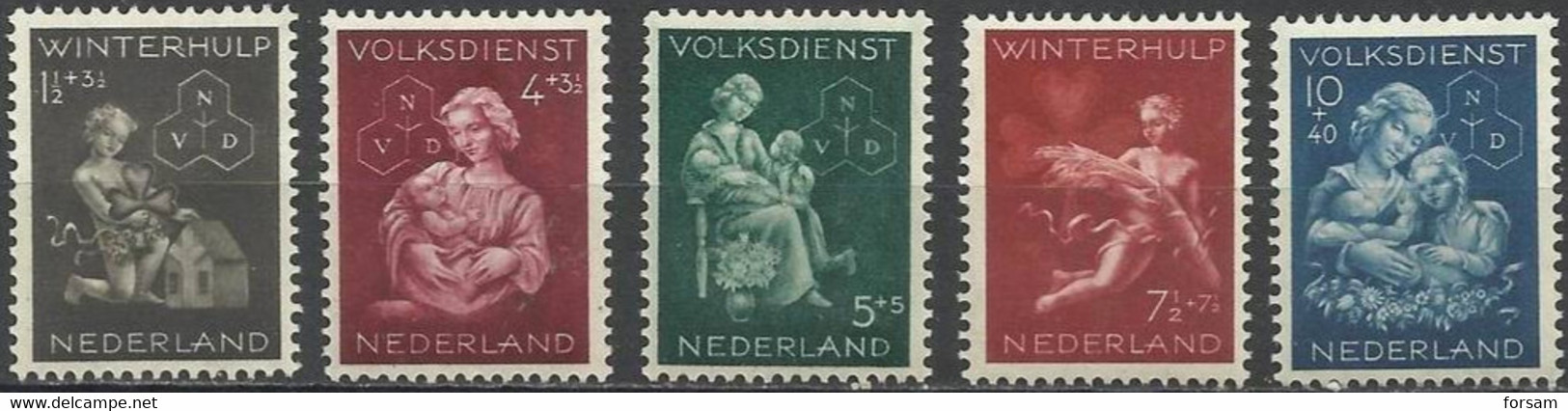 NETHERLANDS..1944..Michel # 423-427...MNH. - Unused Stamps
