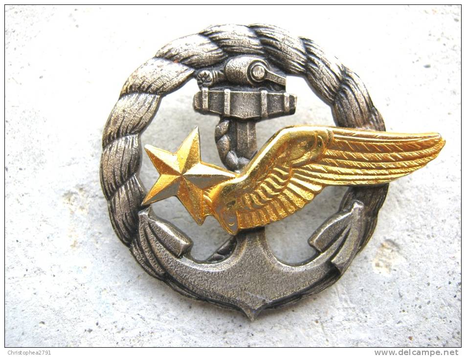 INSIGNE BREVET ELEVE PILOTE AERONAVALE / MARINE ETAT EXCELLENT - Armée De L'air