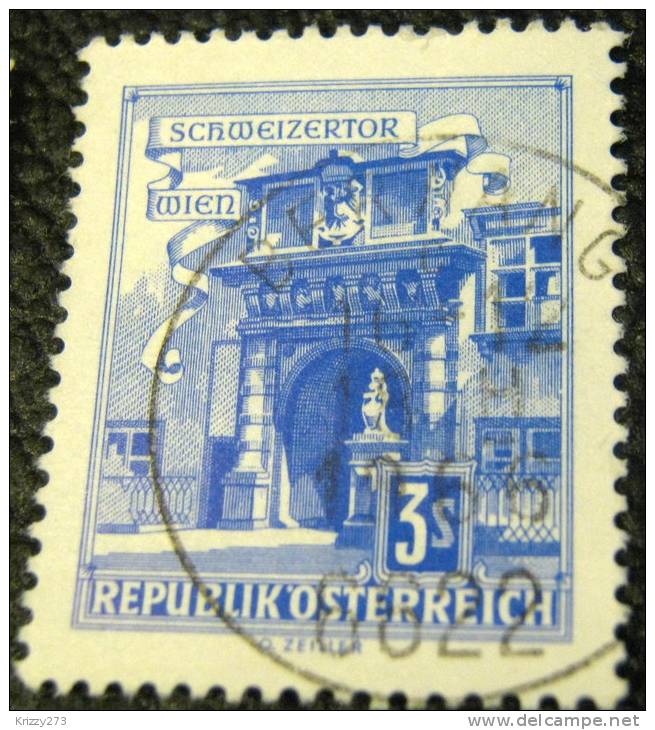 Austria 1957 Swiss Portal Imperial Palace Vienna 3s - Used - Used Stamps