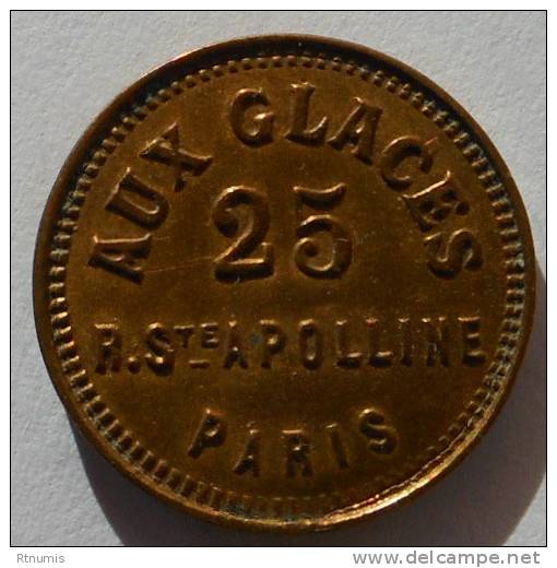 MAISON CLOSE BROTHEL BORDEL Paris Aux Glaces Jeton Avec Le Buste Paynat 181 T.2 - Brothel Tokens