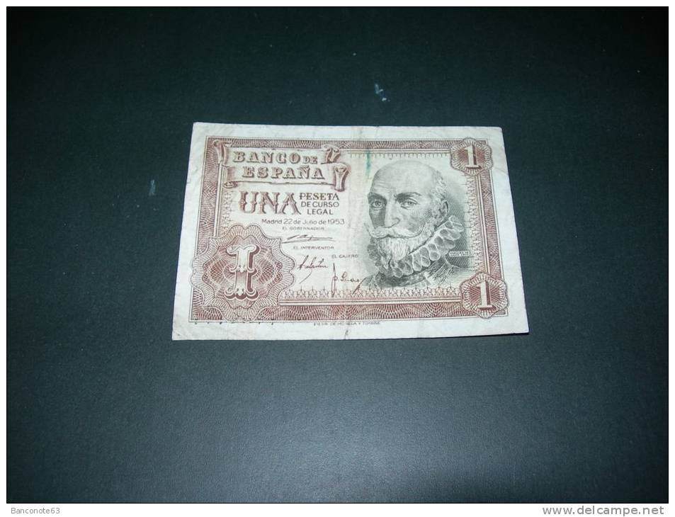 Spagna. 1 Pesetas  1953 - 1-2 Peseten