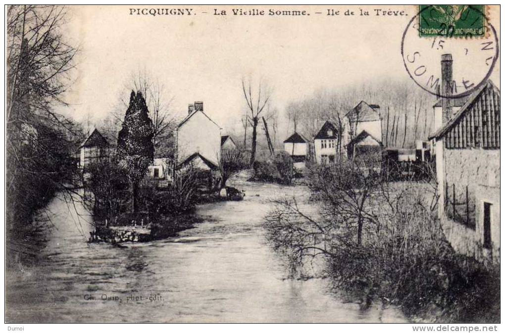 PICQUIGNY  -  La Vieille Somme  -  Ile De La Treve - Picquigny