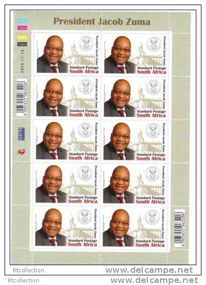 South Africa 2009 - One Sheetlet Of Portrait Of A President Jacob Zuma Famous People Politician Stamps MNH SG1742 - Nuovi