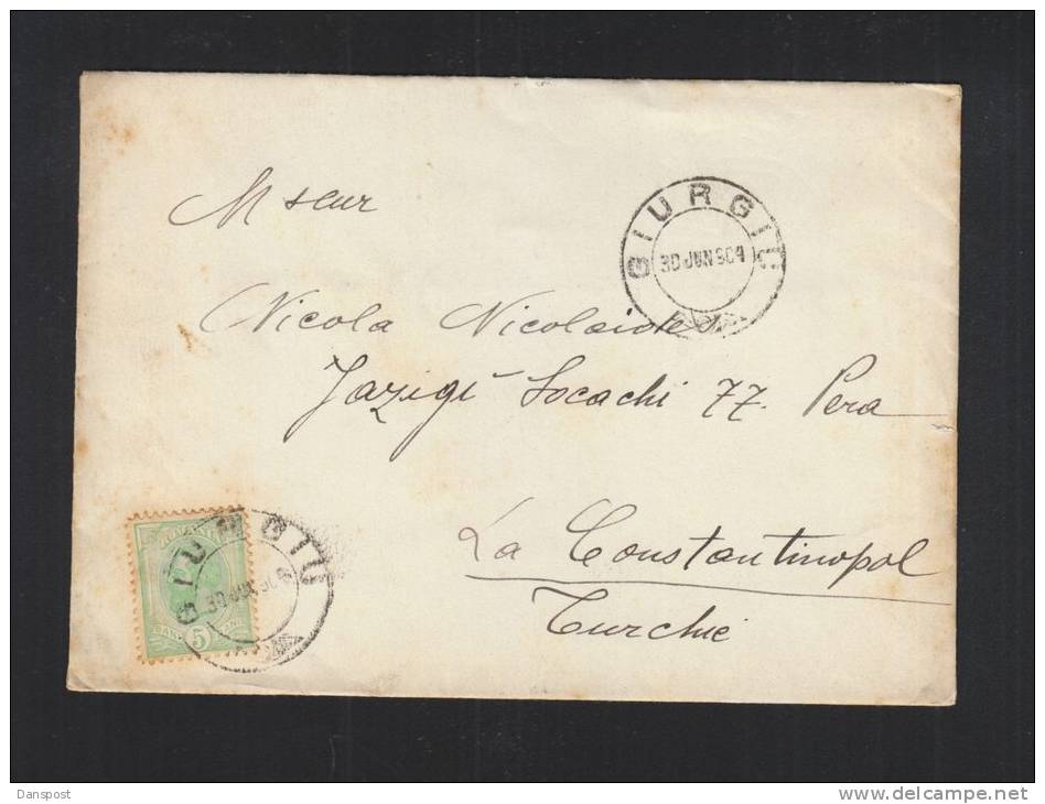 Romania Cover 1904 To Constantibople Austrian PO - Lettres & Documents