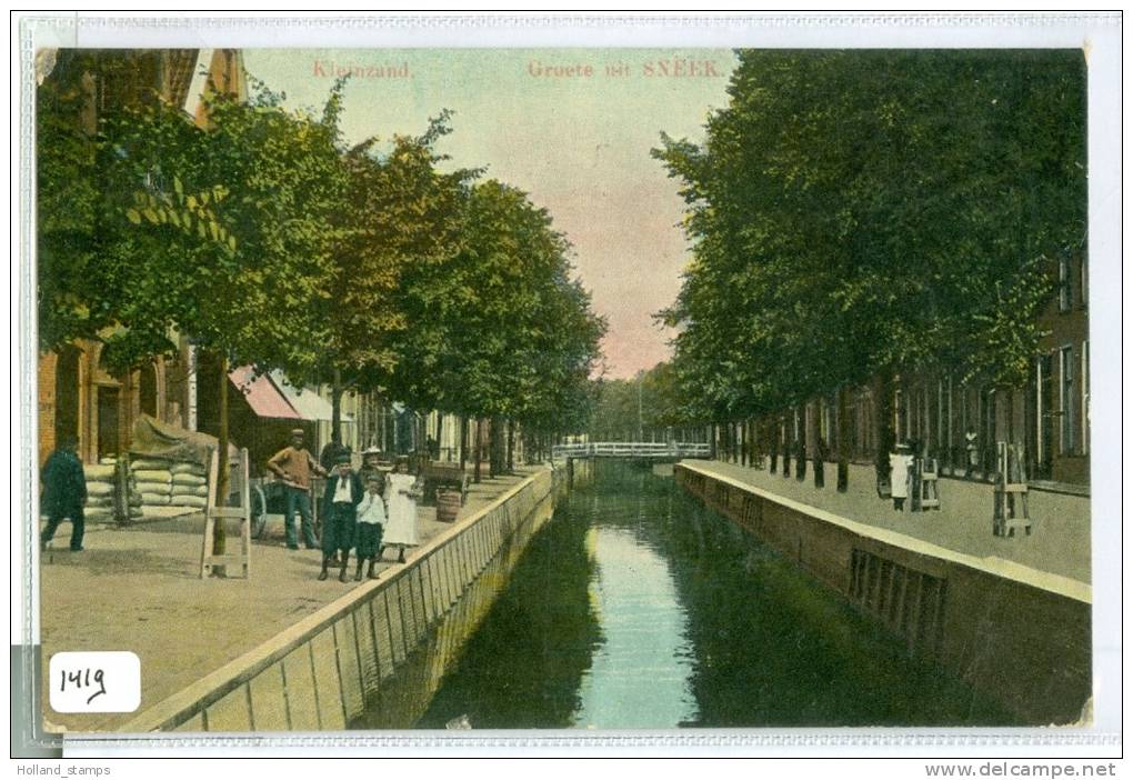 SNEEK * FRIESLAND *  ANSICHTKAART * CPA * KLEINZAND  * GELOPEN  In 1906 Van SNEEK Naar DEN HAAG  (1419) - Sneek