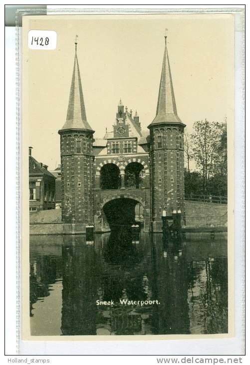 SNEEK * FRIESLAND *  ANSICHTKAART * CPA * WATERPOORT  * GELOPEN IN 1942 NAAR HOLKWIERUM (1428) - Sneek