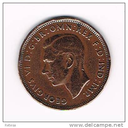 GREAT BRITAIN  1/2 PENNY  1944 - C. 1/2 Penny