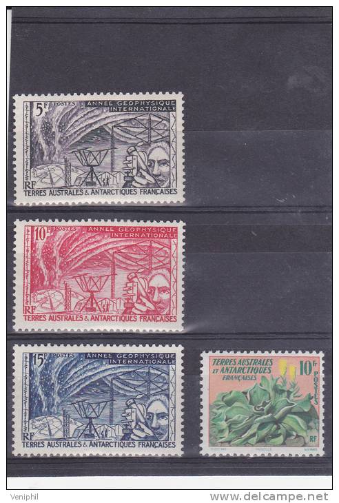 TERRES AUSTRALES ET ANTARTIQUES FRANCAISES N° 8 A 11 NEUF X COTE : 34,30 € - Unused Stamps