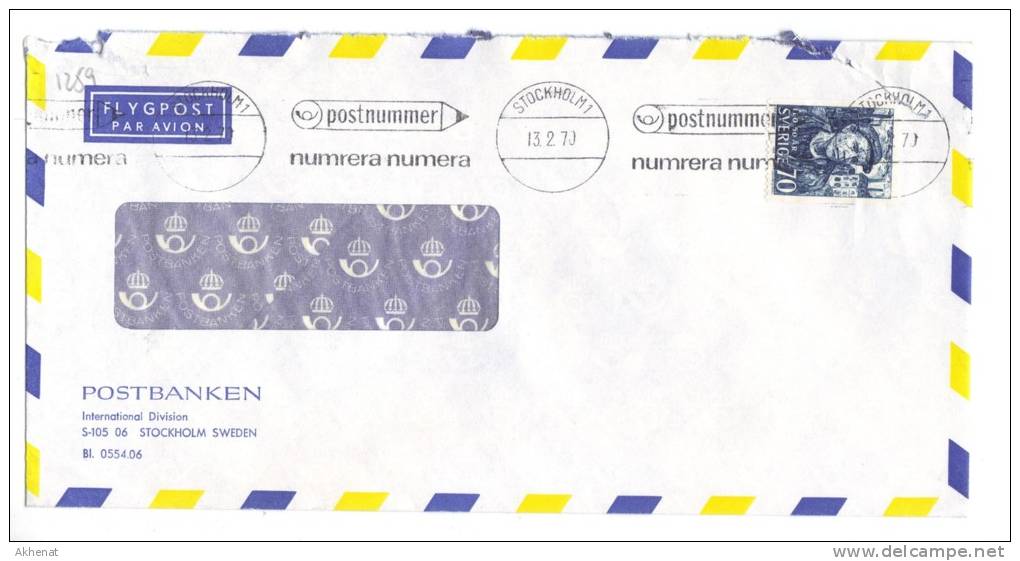 VER1259 - SVEZIA 13/2/1970 , Lettera Commerciale - Briefe U. Dokumente