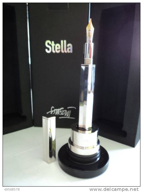 PENNA STILOGRAFICA “STELLA” VALLECCHI IN ARGENTO. DISEGNATA DA ETTORE SOTTSASS - Pens