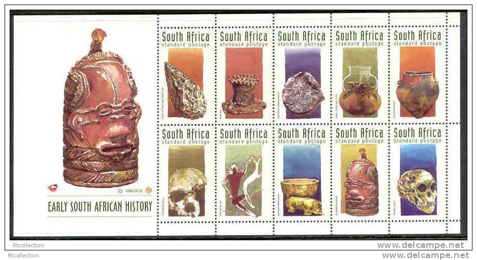 South Africa 1998 - One Sheetlet Of Early South African History Art Antique Stamps MNH SG 1055A [ RSA 1095 ] - Ungebraucht