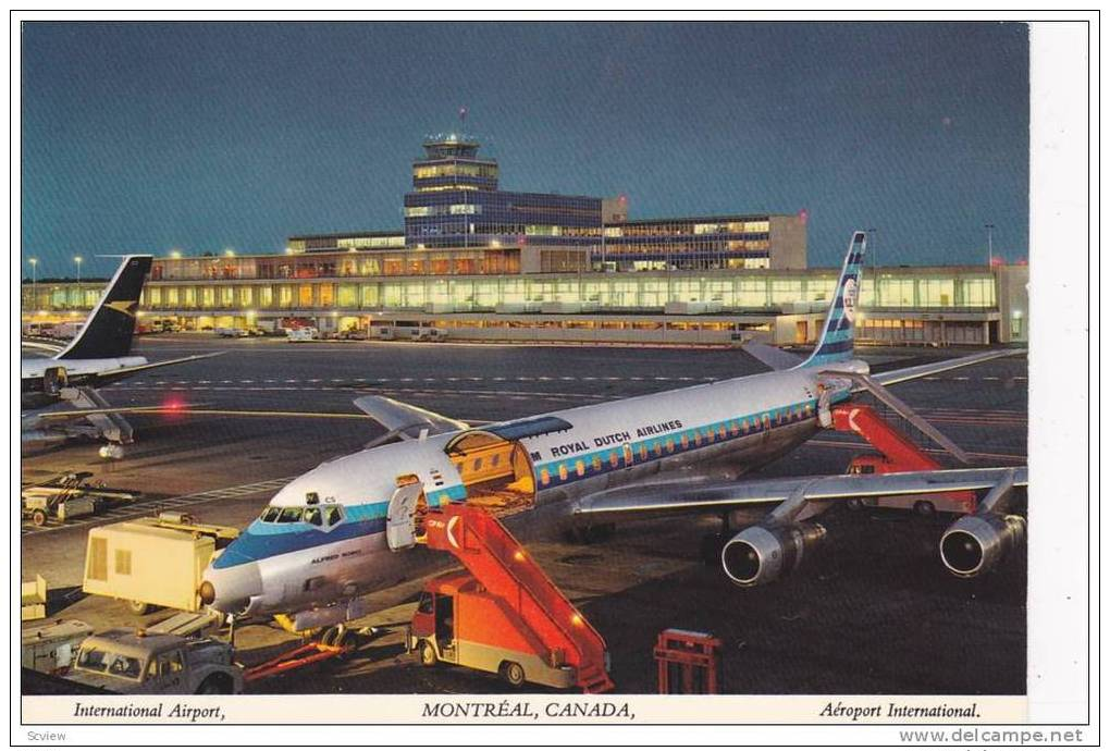 KLM Jet Airplane, Airport , Montreal , Quebec , Canada , 1977 - 1946-....: Modern Era