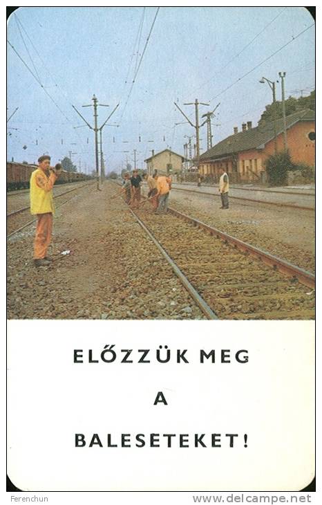 RAIL * RAILWAY * RAILROAD * TRAIN * HUNGARIAN STATE RAILWAYS * MAV * CALENDAR * Munkavedelem 1978 2 * Hungary - Small : 1971-80
