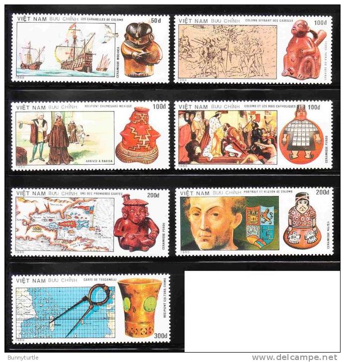 Vietnam 1990 Columbus Discovery Of America 500th Anniversary MNH - Christoffel Columbus