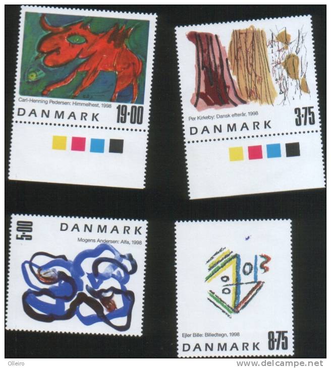 Danimarca Danmark Denmark Dänemark 1999 Pittori Painter 4v  ** MNH - Unused Stamps