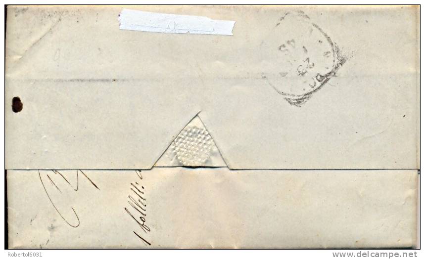 Great Britain 1902 Cover From London To Naples (Italy) Franked With 5 Pence Queen Victoria Jubilee - Storia Postale