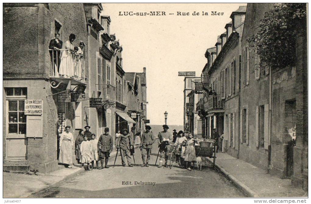 LUC SUR MER (14) Rue De La Mer Commerce Belle Animation - Luc Sur Mer