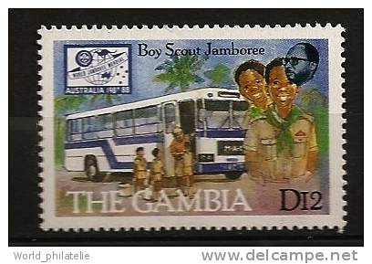 Gambie Gambia 1987 N° 681 Iso ** Scoutisme, Jamborée, Australie, Aide Aux Personnes Agées, Autocar, Voiture, Scouts - Gambie (1965-...)