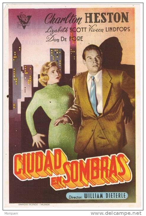 Programa De Cine CIUDAD En SOMBRAS. Cine Kansas 1955 - Film
