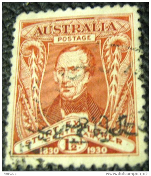 Australia 1930 Centenary Of Sturts Exploration Of The River Murray 1.5d - Used - Usati