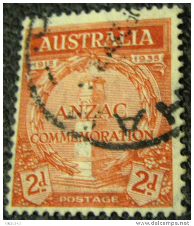 Australia 1935 20th Anniversary Of The Gallipoli Landings Anzac 2d - Used - Usati