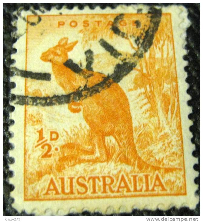 Australia 1937 Kangaroo 0.5d - Used - Oblitérés