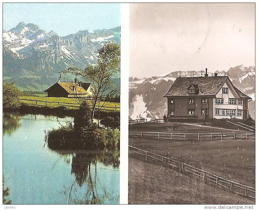 Gasthaus GÄBRIS Ob Gais 2 Ansichtskarten Ab 1937 - Gais