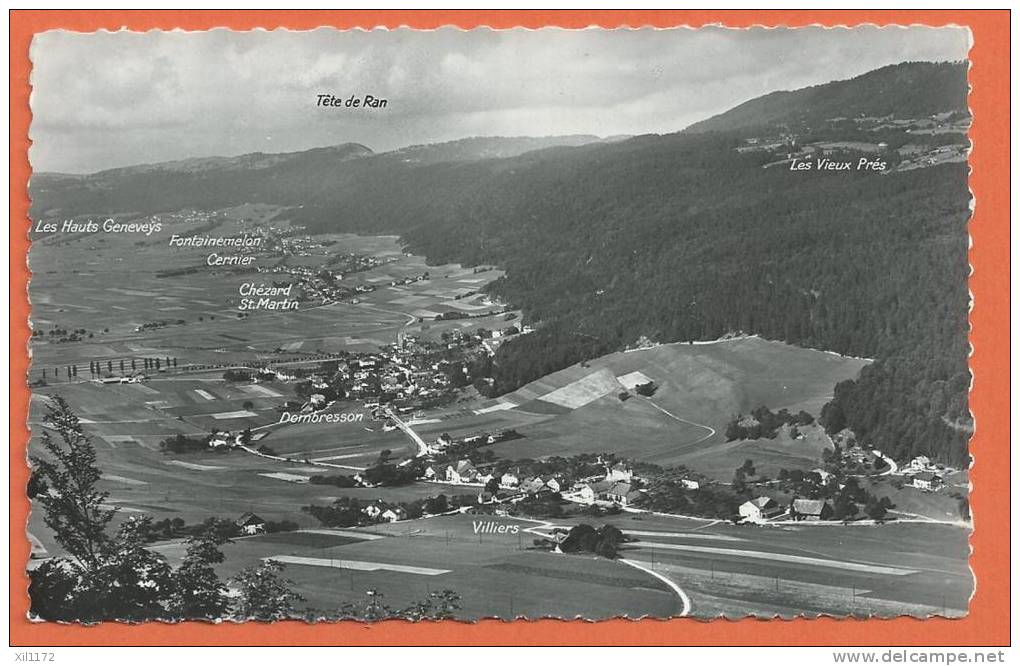 Q1046 Villiers Val-de-Ruz Dombresson,Cernier,Fontai Nemelon,Hauts-Geneveys,TÃ ªte De Ran,Les Vieux PrÃ©s.Non Circ. - Dombresson 