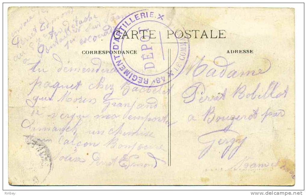 CPA AUXONNE / Entrée Caserne Du 10ème De Ligne/ Dept Côte D'Or / Cachet Du Cdt Du Régiment Au Verso / Circulée En 1925 - Auxonne