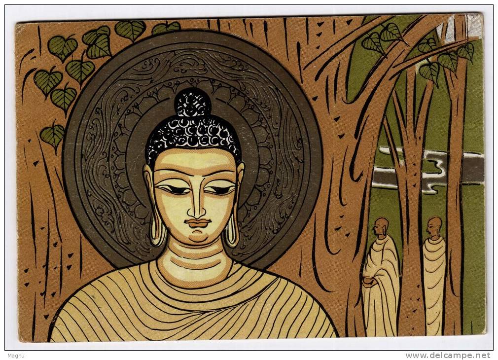 Folder Of Buddha Jayanti India 1956, Bombay Catchet, Set Of 2, - Storia Postale