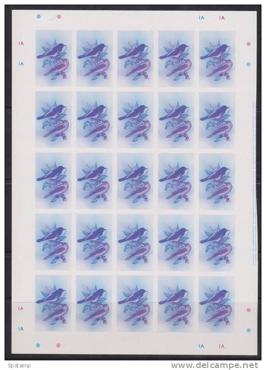 Montserrat 1985 National Emblem Oriole Bird Imperforate Vignette Separation Proof Pane Of 25 MNH - Montserrat