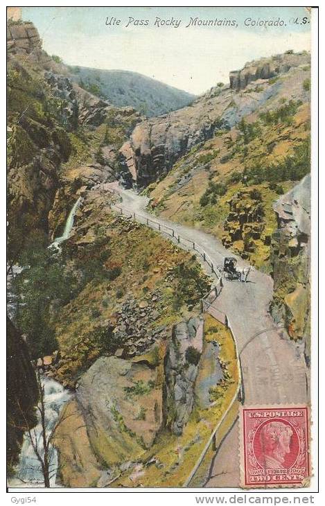 Ute Pass Rocky Mountains ,Colorado    Post Card   1909 - Rocky Mountains