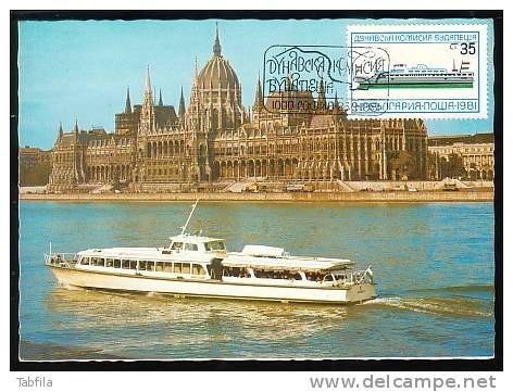 BULGARIA / BULGARIE - 1981 - Commission Du Danube - Budapest - MC - Cartas & Documentos