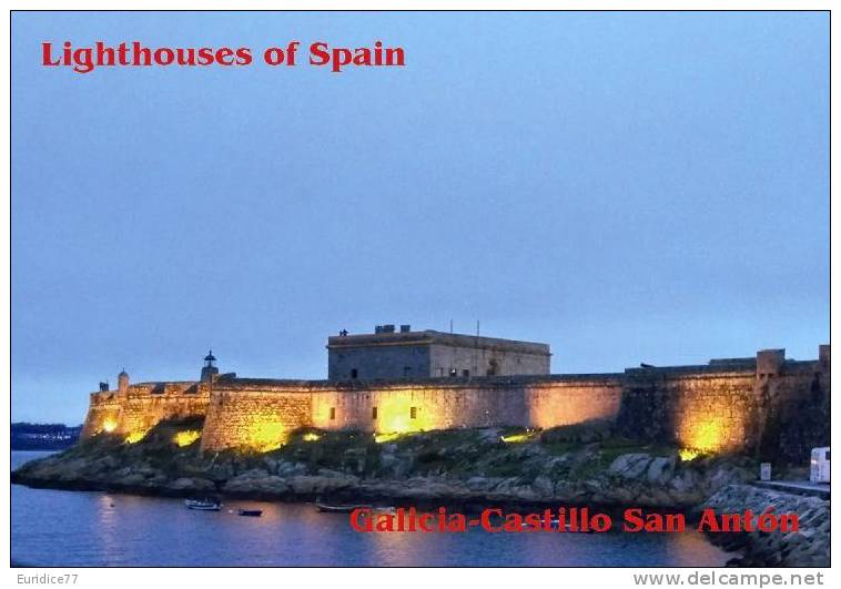 Lighouses Of Spain - Galicia/Castillo De San Antón Postcard Collector - Faros