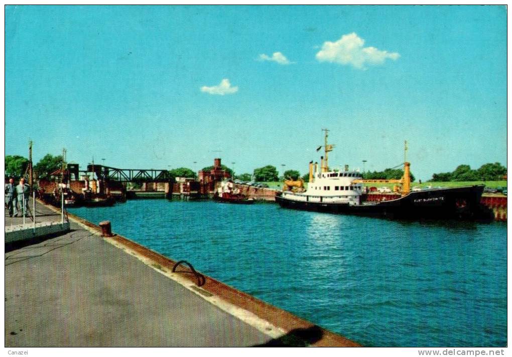 AK Wilhelmshaven, Erste Hafeneinfahrt Mit Deichbrücke, Gel 1969 - Wilhelmshaven